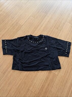 Philipp Plein Black Star-Trim Short Sleeve Tee